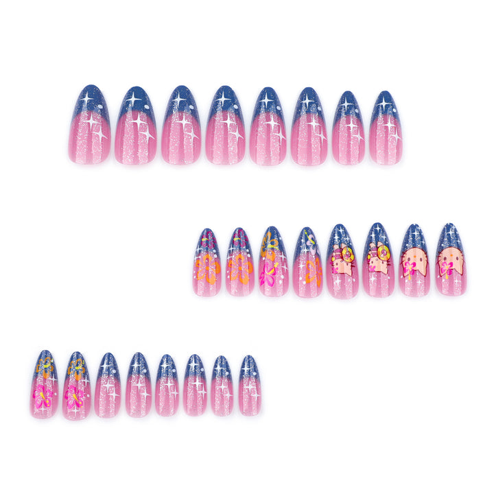 Artistic stiletto nails with playful design Stornfield