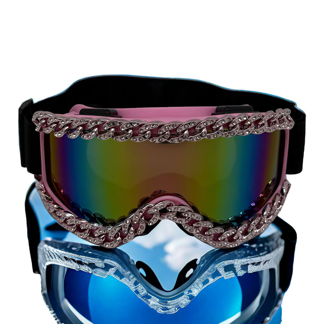 Women's ski goggles with glamorous rhinestone frame Stornfield