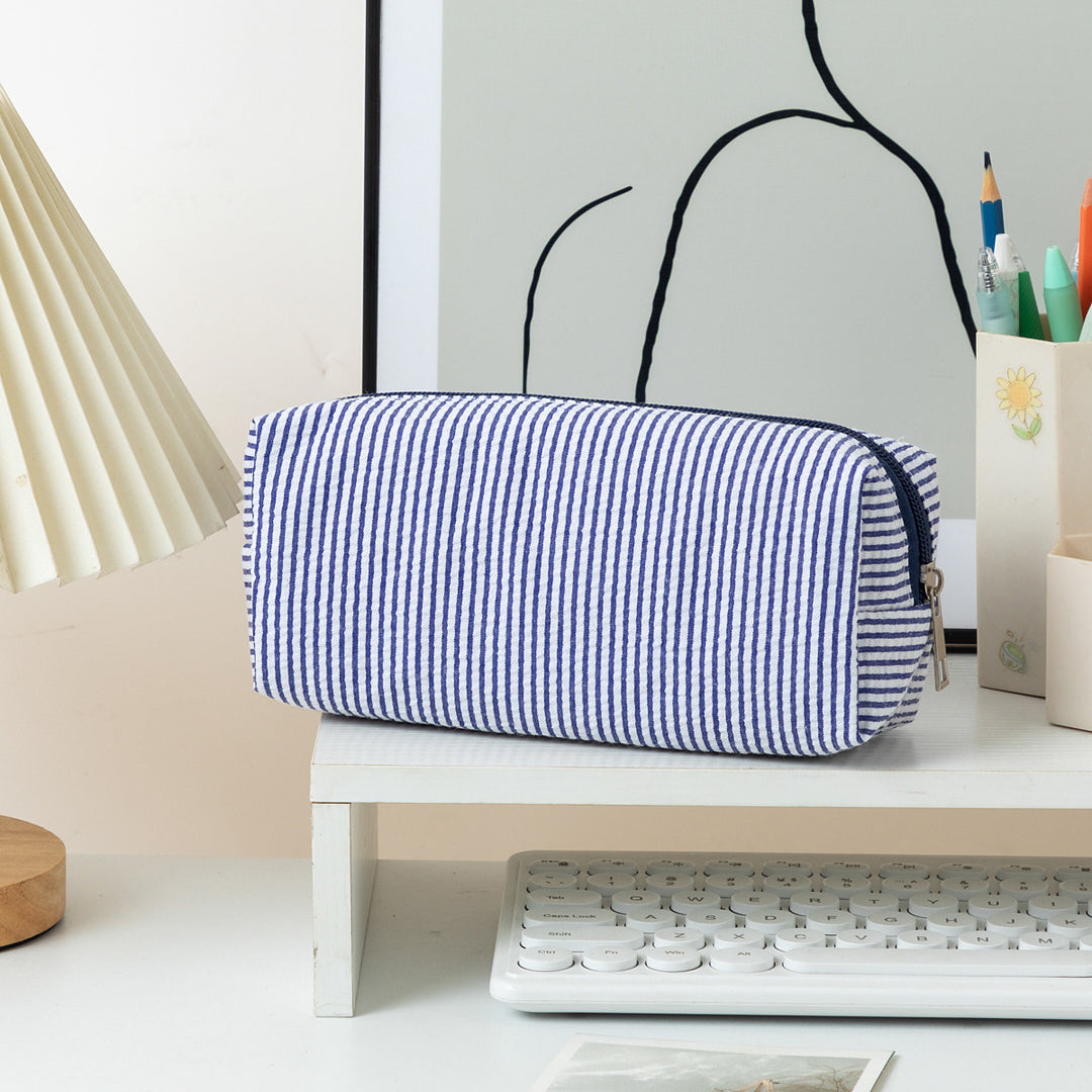 Striped Zippered Pencil Case Bag Stornfield