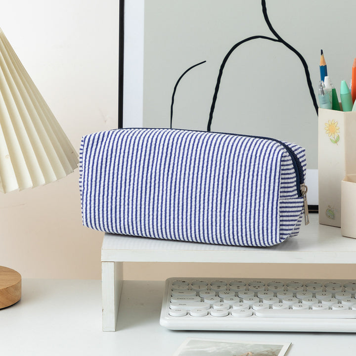 Striped Zippered Pencil Case Bag Stornfield