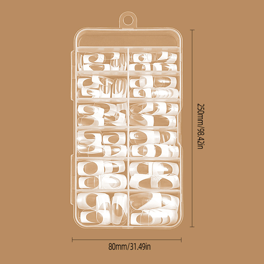 Elegant French Tip Press-On Nails Stornfield