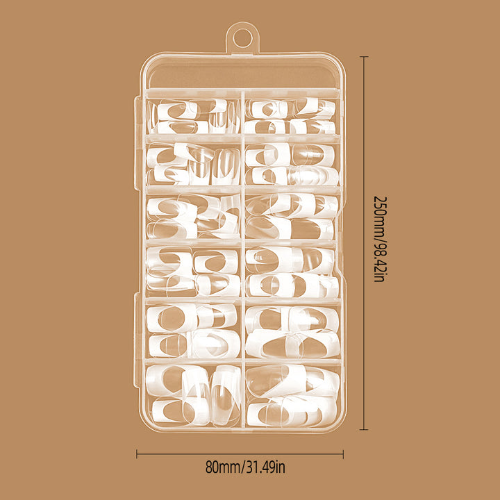 Elegant French Tip Press-On Nails Stornfield