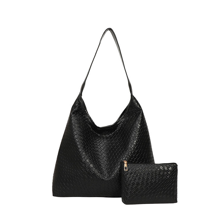 Sleek Textured Leather Hobo Handbag Stornfield