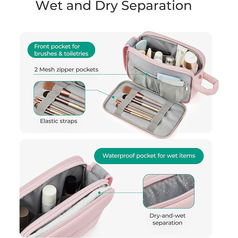 Cosmetic Organizer Bag with Multiple Compartments and Removable Interior Compartment Stornfield