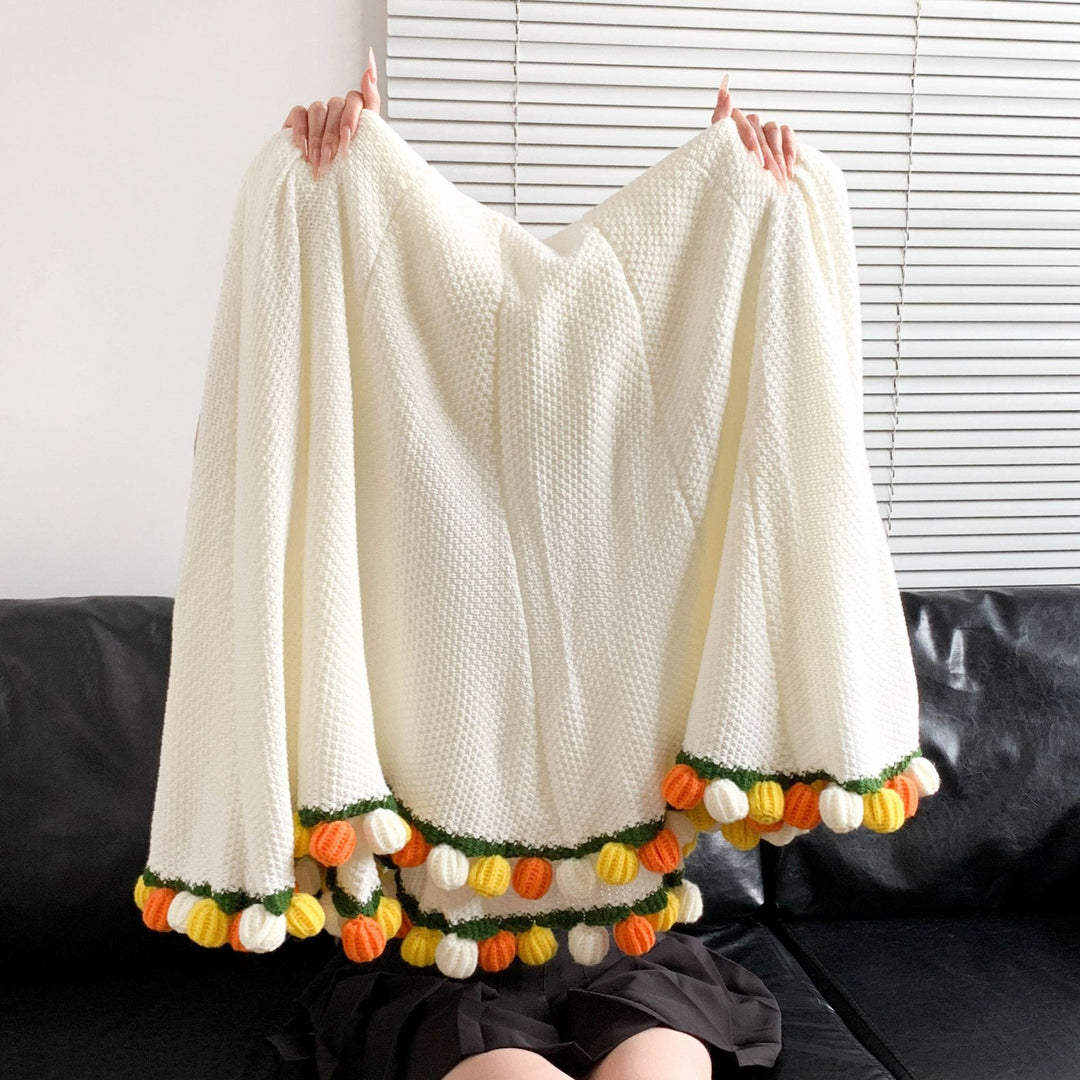 Cozy flower knit scarf Stornfield