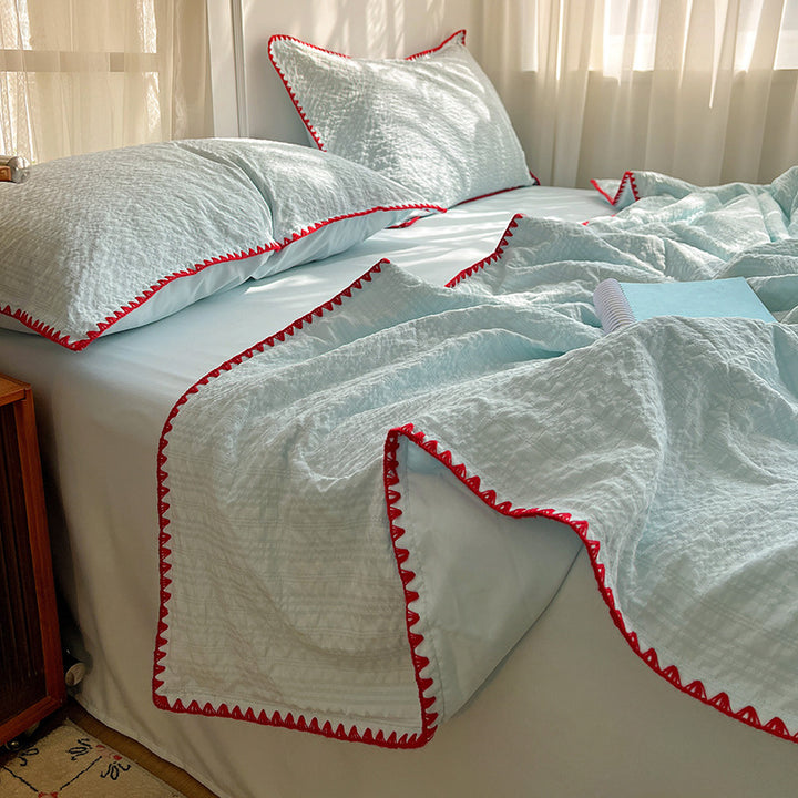 Textured Honeycomb Pattern Duvet Cover Set