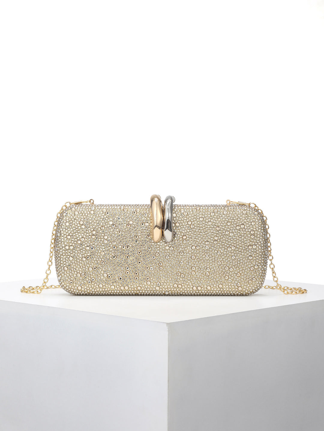 Striking Rhinestone-Studded Evening Clutch