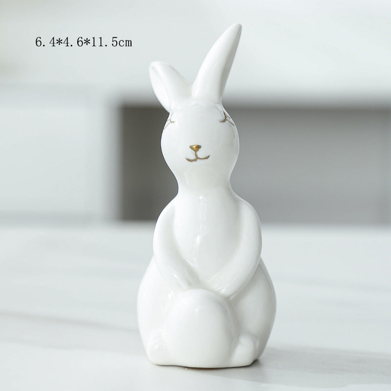 Ceramic Bunny Figurine Stornfeild