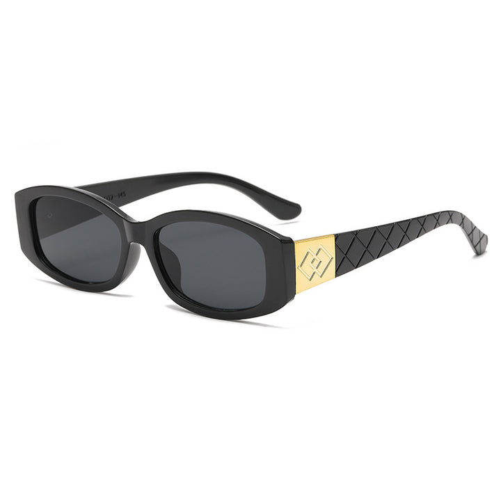 Women's modern sunglasses with unique golden frame Stornfield