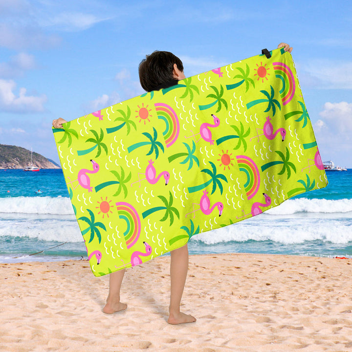 Beach blanket with colorful cupcake design Stornfield