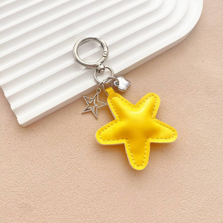 Starfish-Shaped Leather Keychain Stornfield