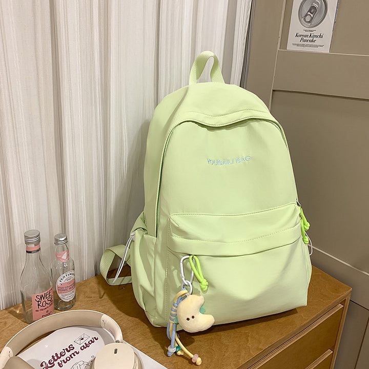 Lightweight Casual Backpack with Decorative Keychain Stornfield