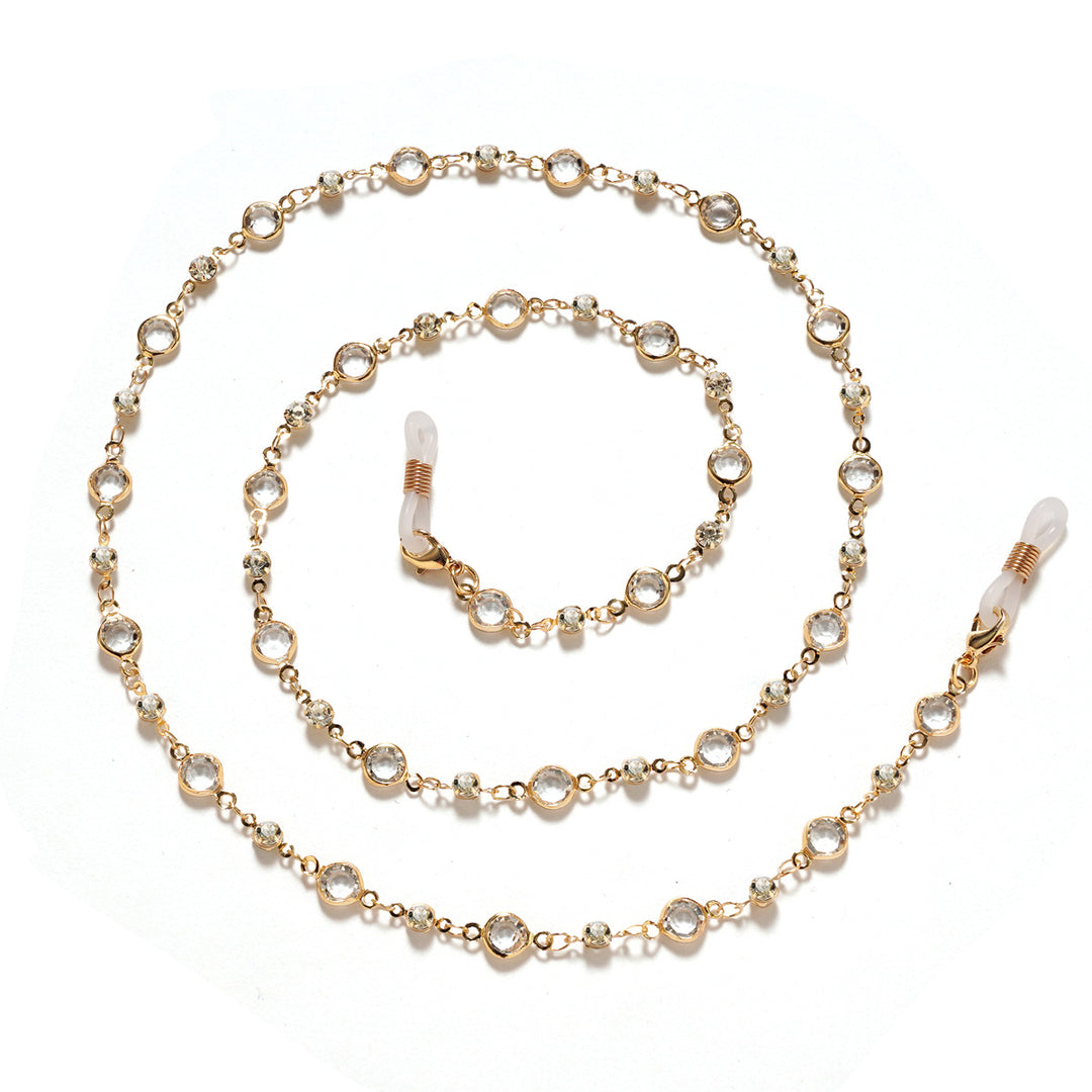 Elegant Rhinestone and Gemstone Eyewear Chain Stornfield