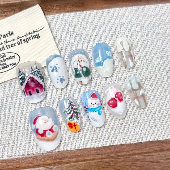Seasonal Themed Press-On Nail Art Set
