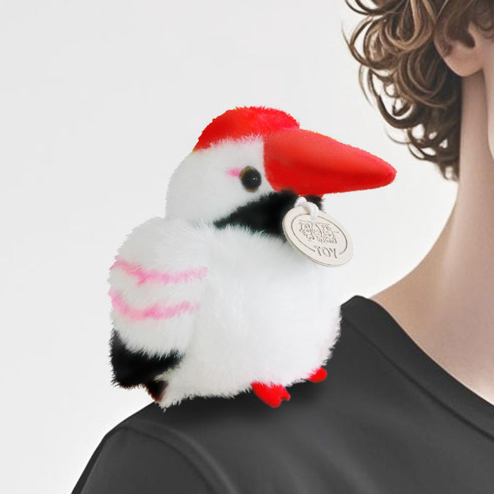 Plush Shoulder-Sitting Toucan Clip-On Companion with Metal Clip and Soft Huggable Body Stornfield