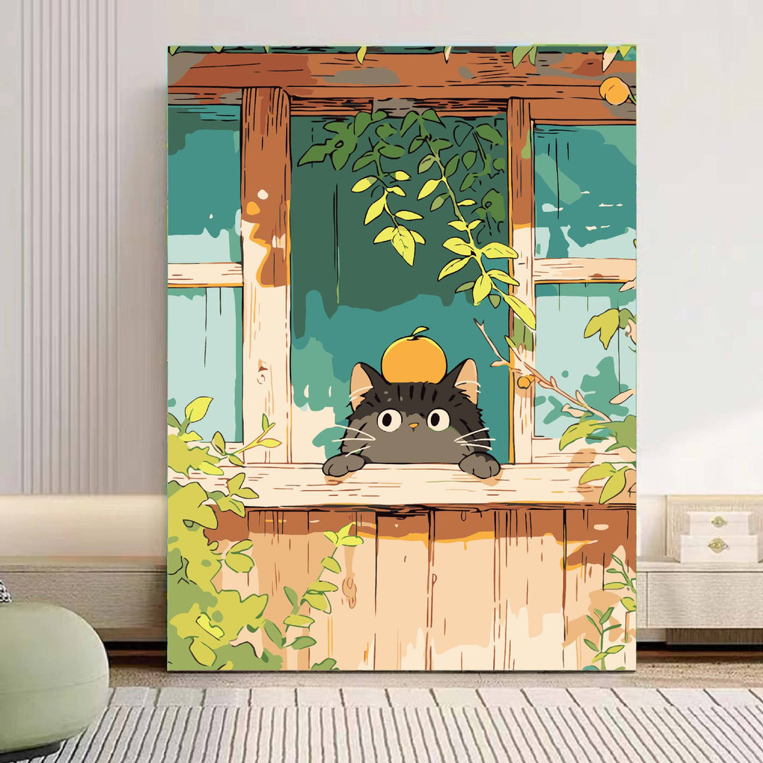 Playful Panda Illustration Canvas Art Stornfield