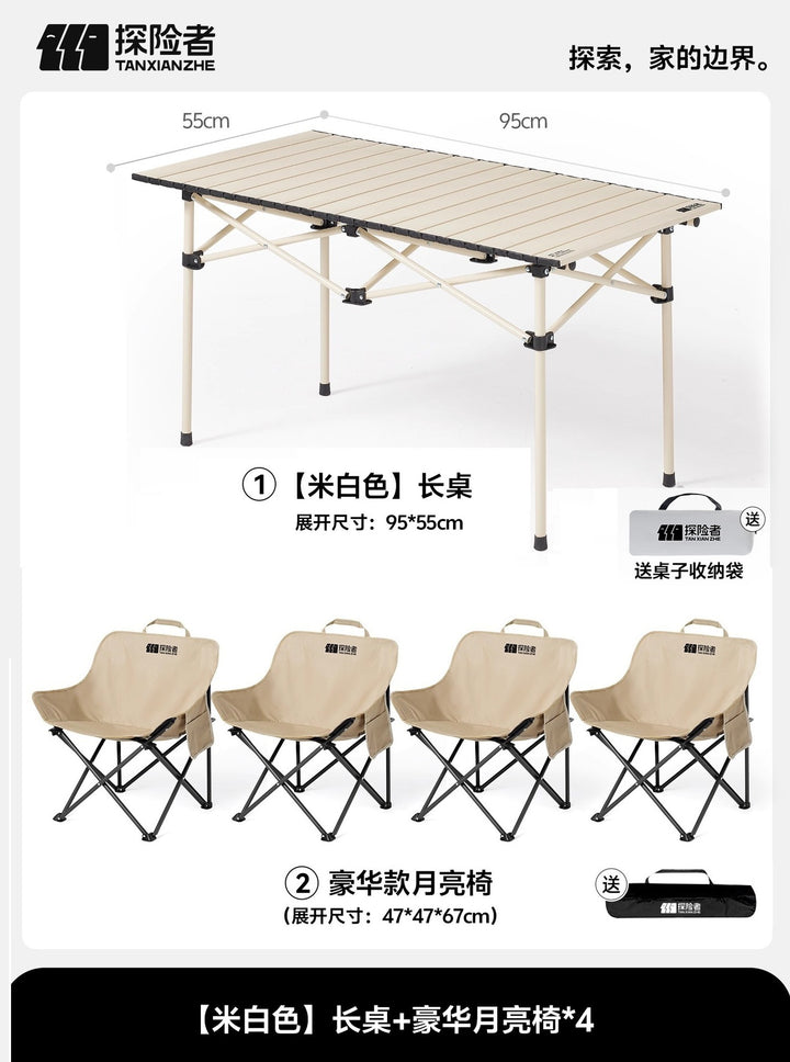 Folding Camping Table With Two Matching Chairs Stornfield