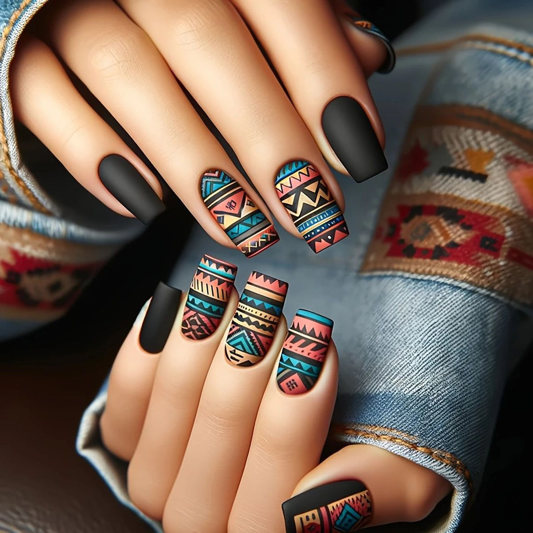 Geometric Pattern Nail Art Design Stornfield