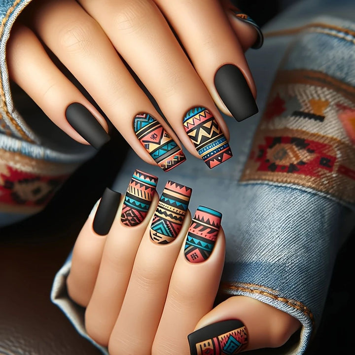 Geometric Pattern Nail Art Design Stornfield