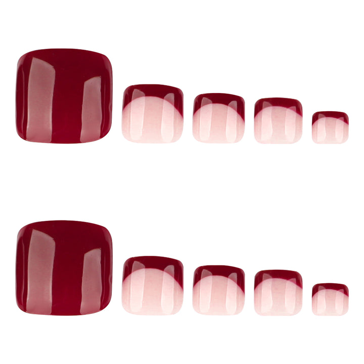 Artistic toenail design with elegant color gradient Stornfield