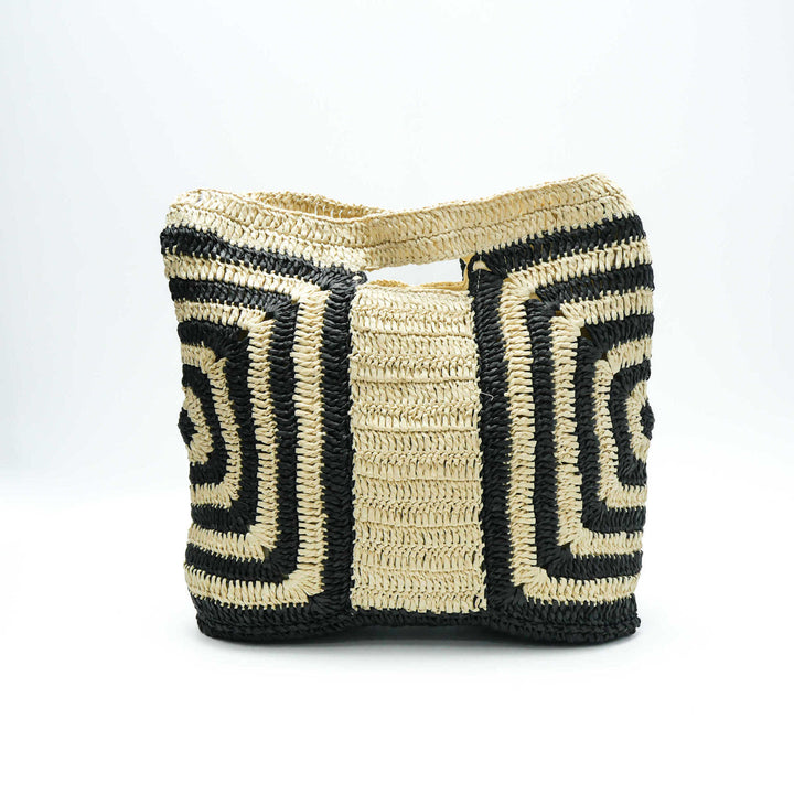 Handcrafted tote bag with geometric design Stornfield