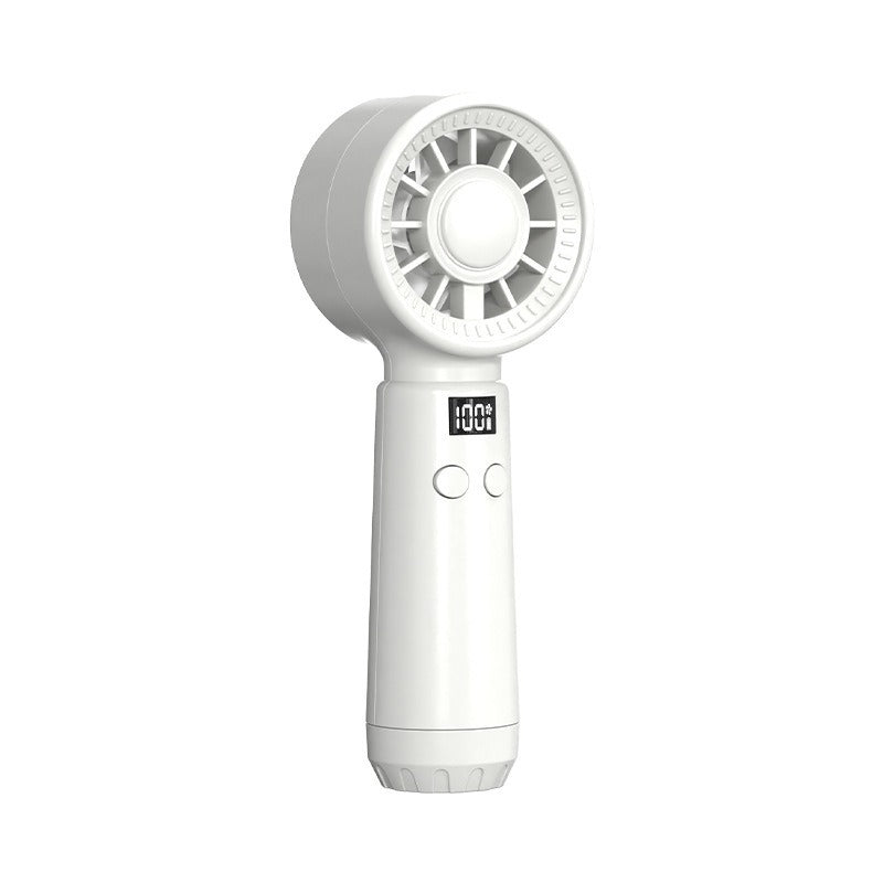 Unisex Portable Hand Fan with Digital Display and Multiple Speed Settings Stornfield