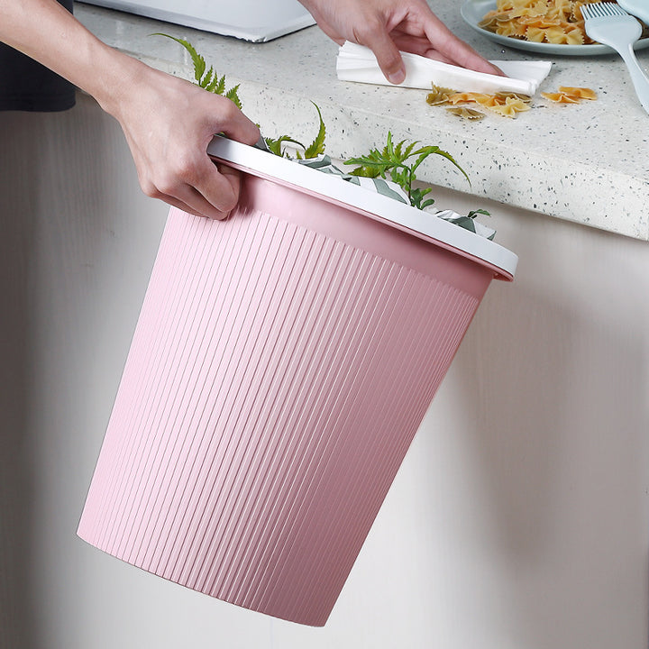 Ladies elegant and practical waste bin with ribbed surface Stornfield