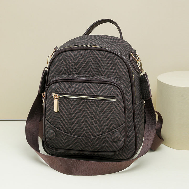 Multi-Functional Herringbone Pattern Backpack Stornfield