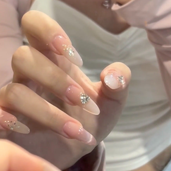 Glamorous Rhinestone-Embellished Press-On Nails Stornfield 1787394764