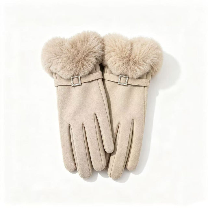 Luxury Faux Fur Trimmed Dress Gloves Stornfield