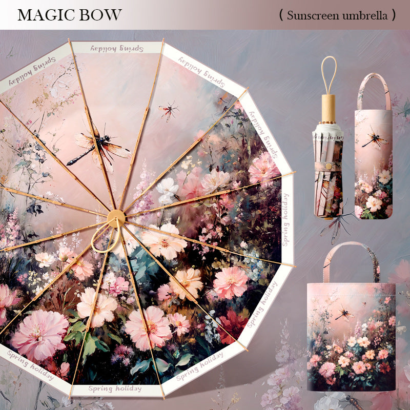 Ladies sun protection umbrella in floral design Stornfield