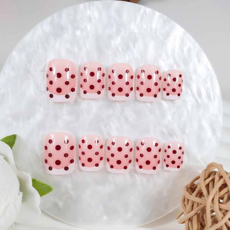 Acrylic nail set with stylish dot pattern Stornfield