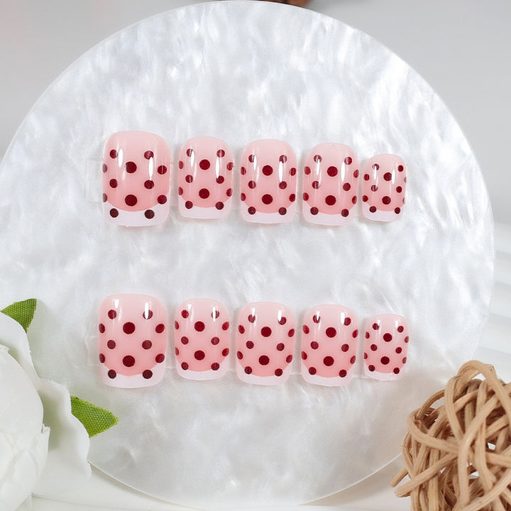 Acrylic nail set with stylish dot pattern Stornfield