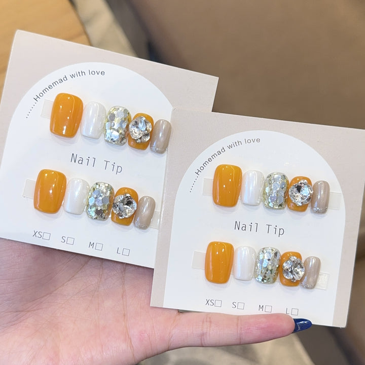 Nail Art Set with Sparkling Accents and Creative Designs Stornfield