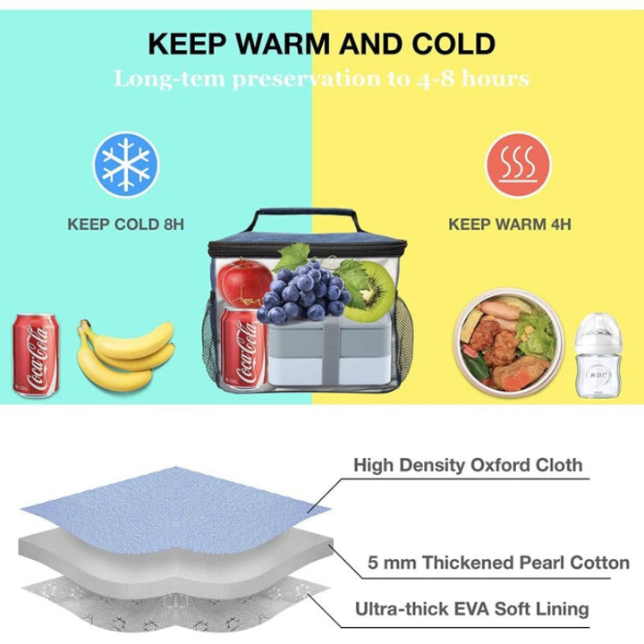Cooler bag with multiple compartments and durable carrying handle Stornfield