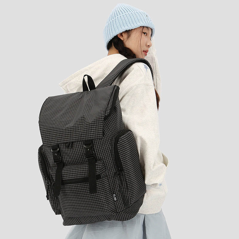 Versatile Multi-Functional Grid Pattern Backpack Stornfield