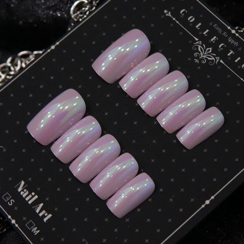 Iridescent Press-On Nail Art