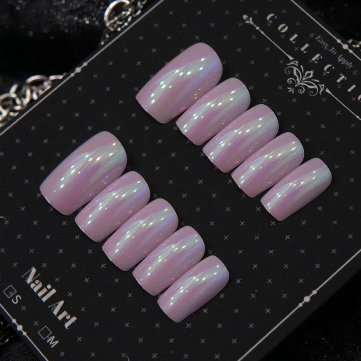 Iridescent Press-On Nail Art