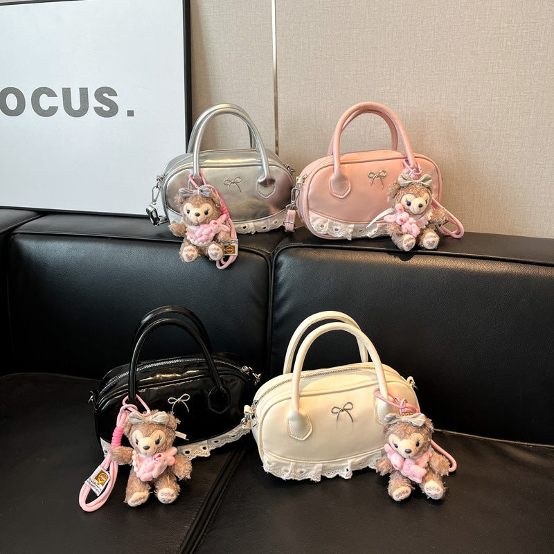 Elegant Bow-Accent Handheld Purse