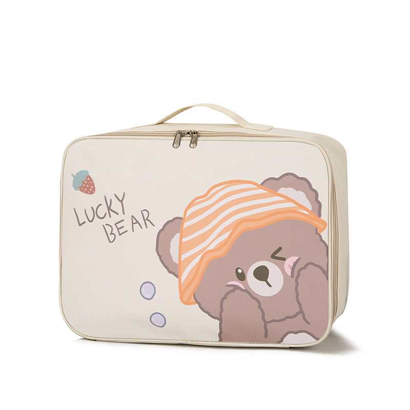 Cartoon Cat-Themed Travel Organizer