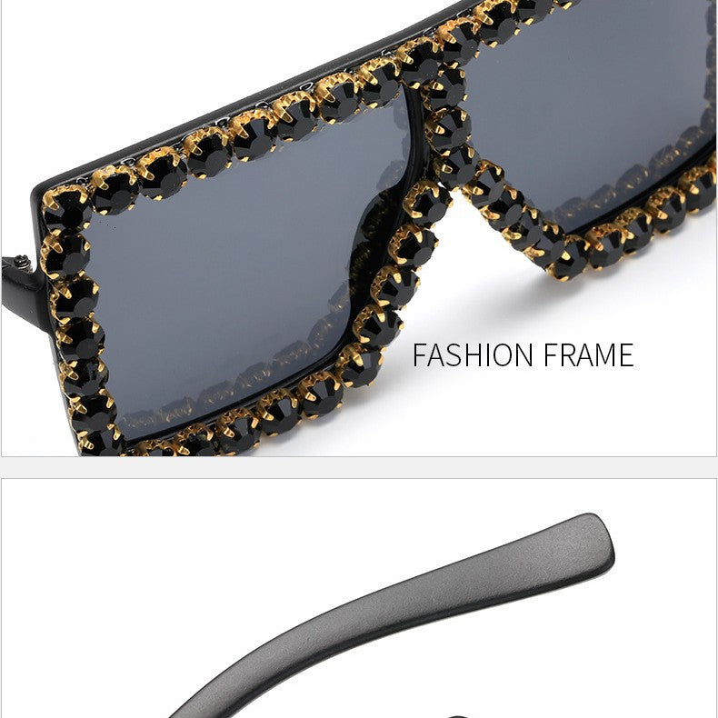 Women's striking square sunglasses with sparkling appliques Stornfield
