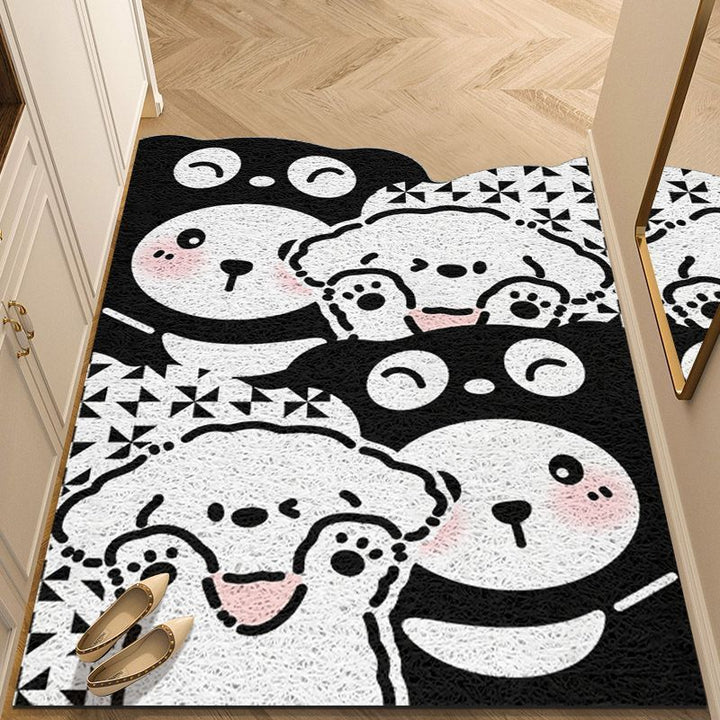 Artistic Floral Patterned Entrance Mat
