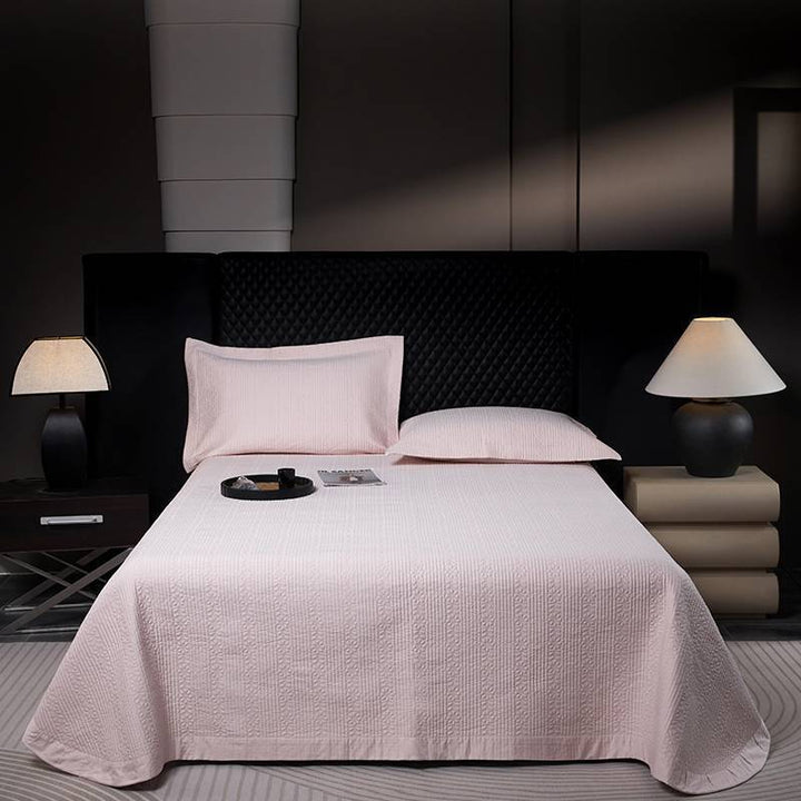 Lightweight Quilted Matelassé Bed Coverlet Set with Pillowcases