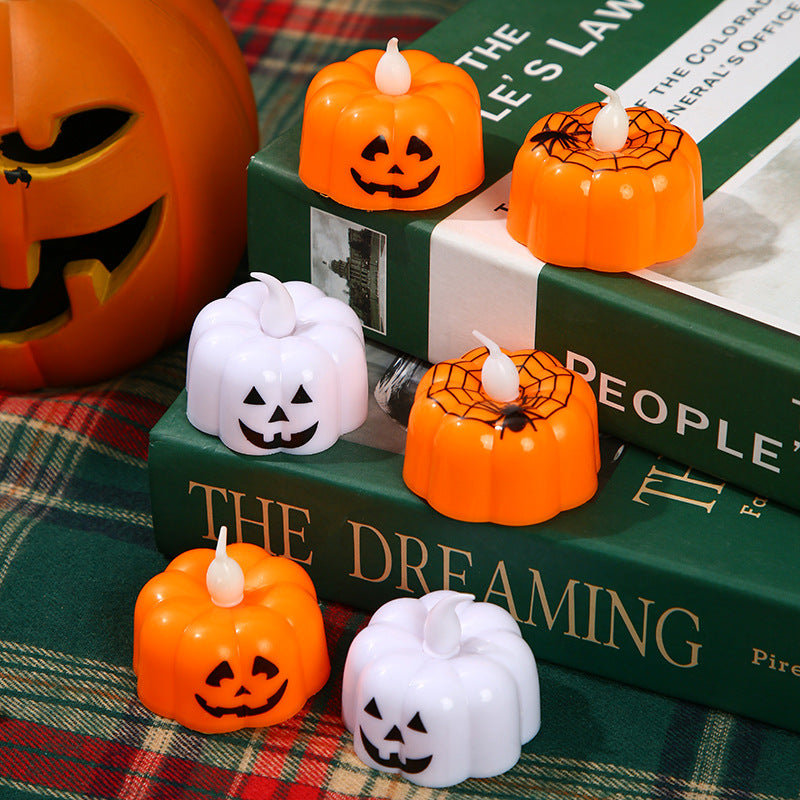 LED Mini Jack-O'-Lantern Pumpkin Tea Light Night Light Decorative Accent