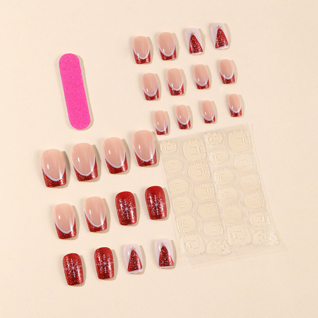 Festive Themed Acrylic Nail Art Extensions Stornfield