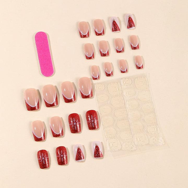 Festive Themed Acrylic Nail Art Extensions Stornfield