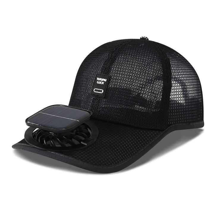 solar-powered mesh baseball cap with removable front fan Stornfield