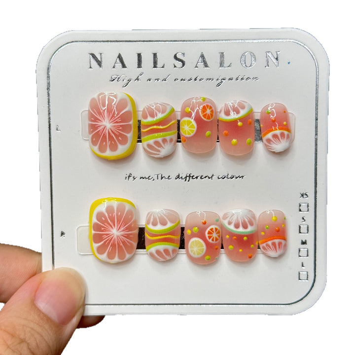 Decorative Fruit-Inspired Press-On Nail Extensions Stornfield