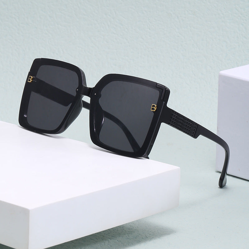Women's fashionable square sunglasses with textured temple design Stornfield