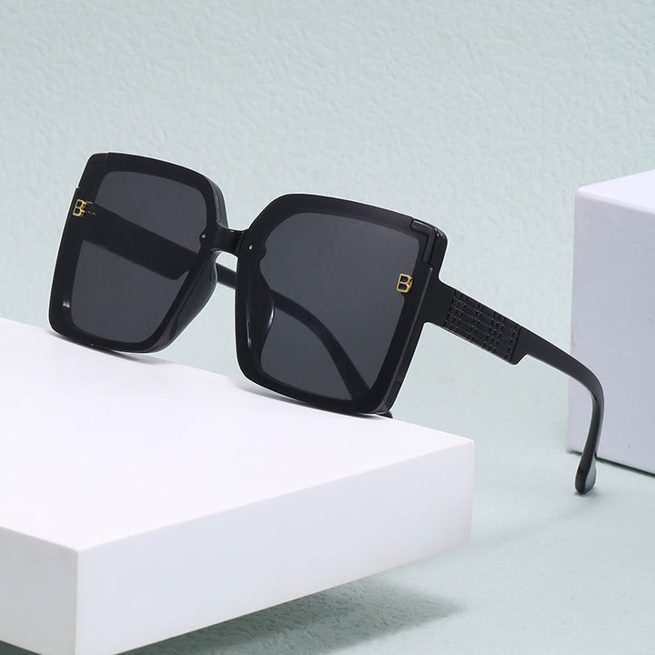 Women's fashionable square sunglasses with textured temple design Stornfield